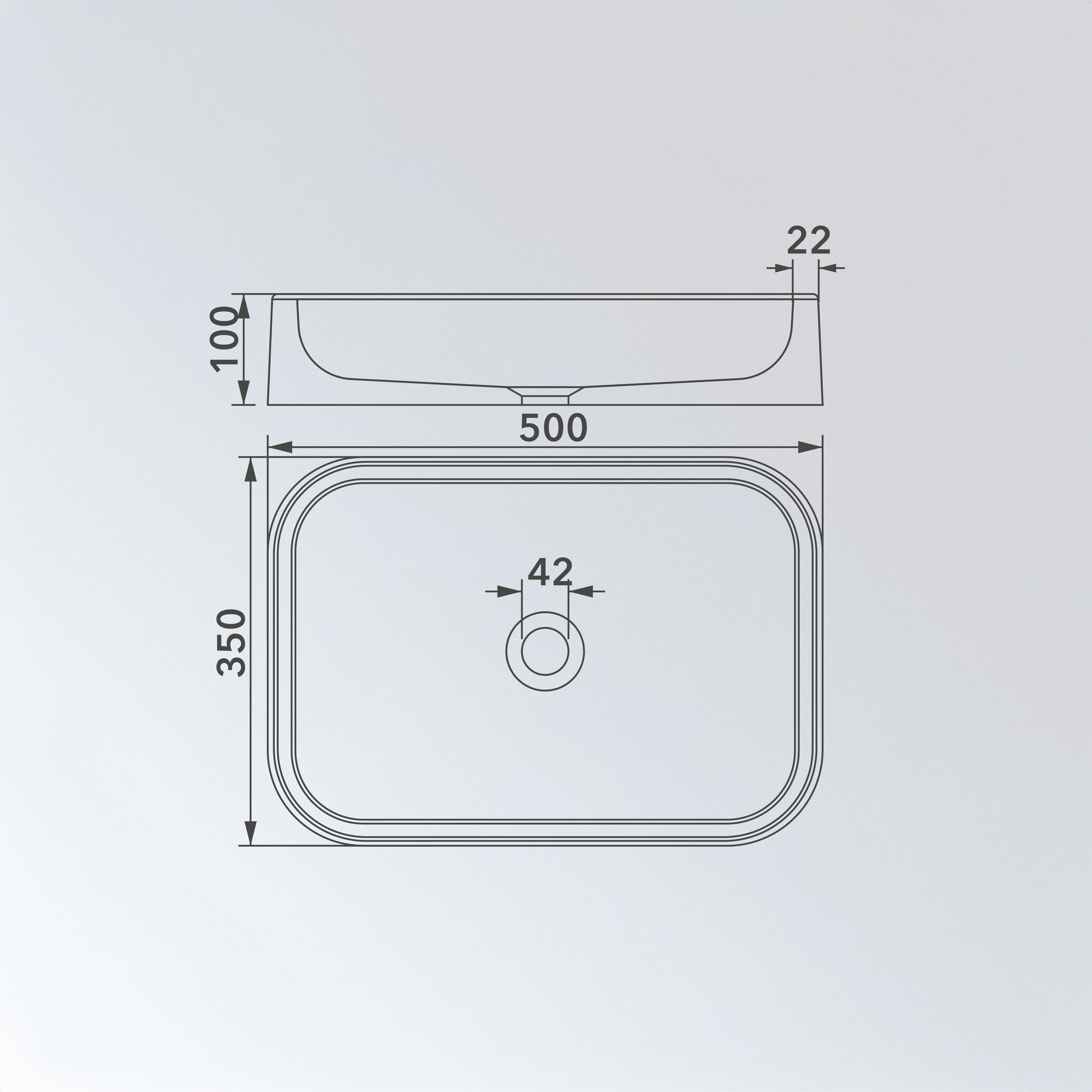 Molde Bacha Rectangular 350x500 - Image 4