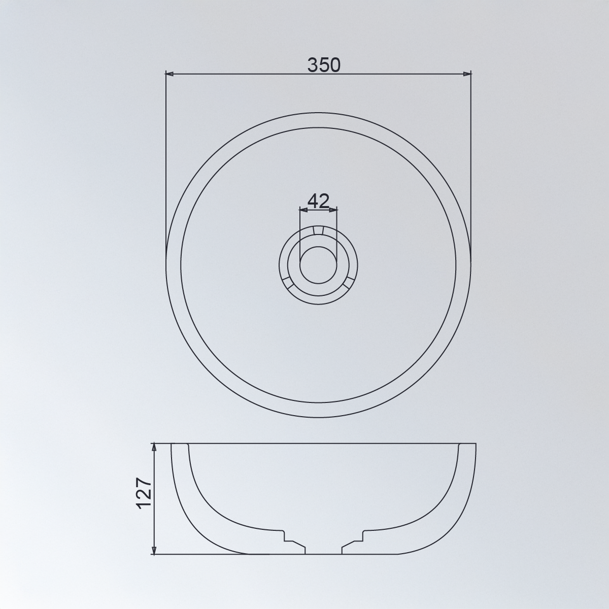 Molde Bacha Cuenco 350 x 127 - Imagen 5